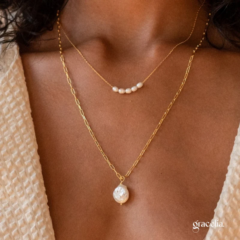 Moonlight Whisper Pearl Necklace: A Luminous Reminder of Your Inner Beauty!